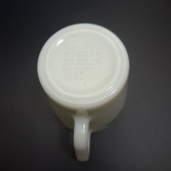 Pyrex Corning Spring Blossom Green Mug Floral Milk Glass Vintage - Picture 8 of 9